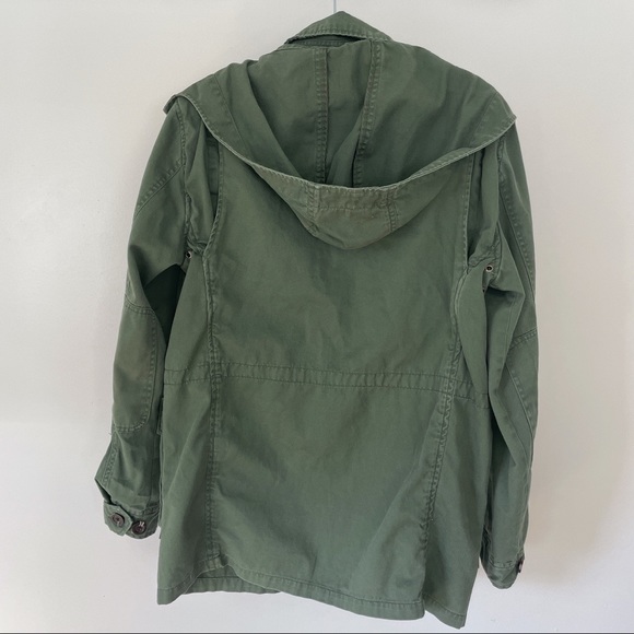 THREADS 4 THOUGHTS Forest Army Green Military Anorak Hooded Jacket S - Picture 5 of 10